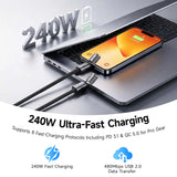 Photoolex 2-in-1 240W USB-C Charging Lanyard
