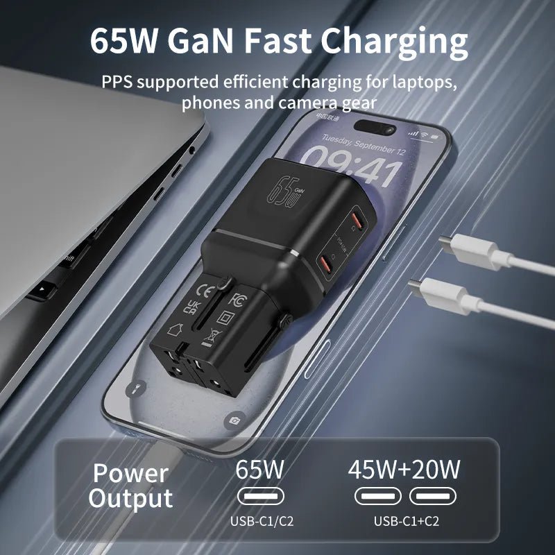 PHOTOOLEX Ultra - Compact Travel Adapter - Photoolex