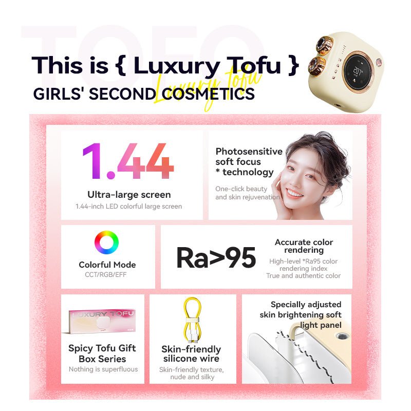 PHOTOOLEX TOFU - LUX RGB 視頻燈 TOFU 相機燈 - Photoolex