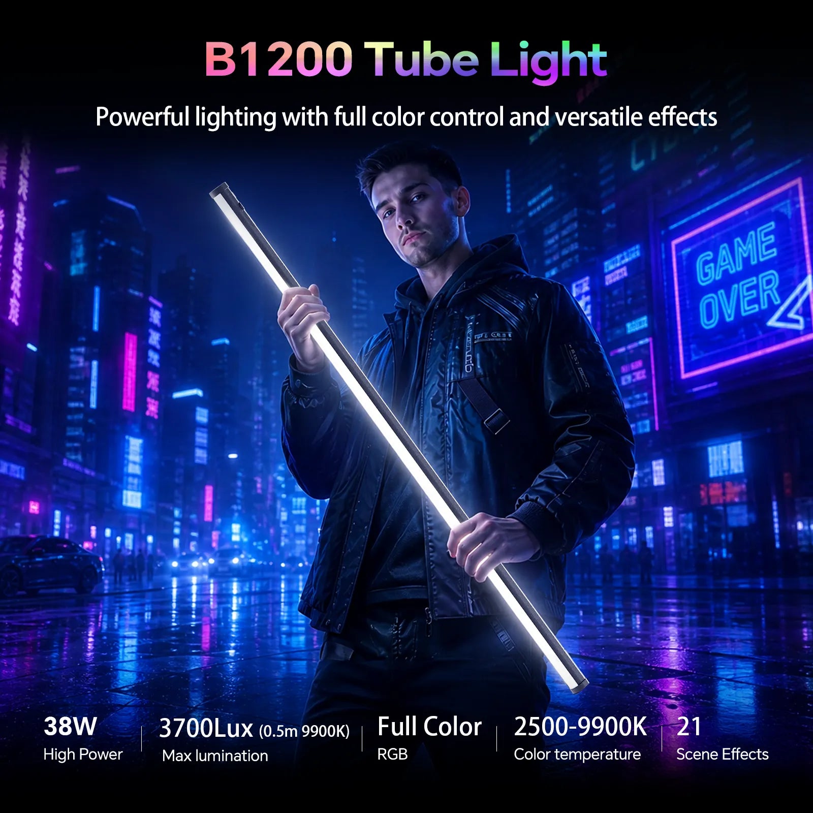 PHOTOOLEX B1200 RGB Tube Light - Photoolex