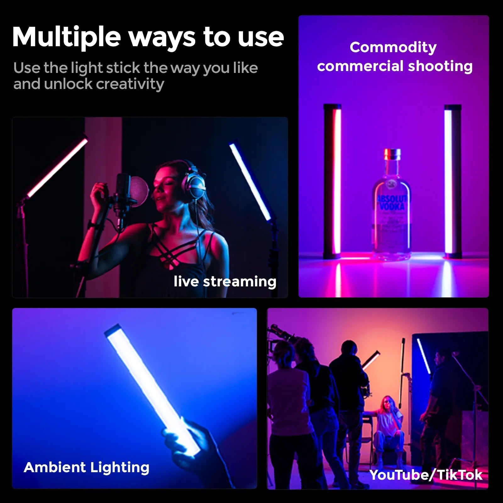 PHOTOOLEX B320S RGB 磁力管燈 - Photoolex