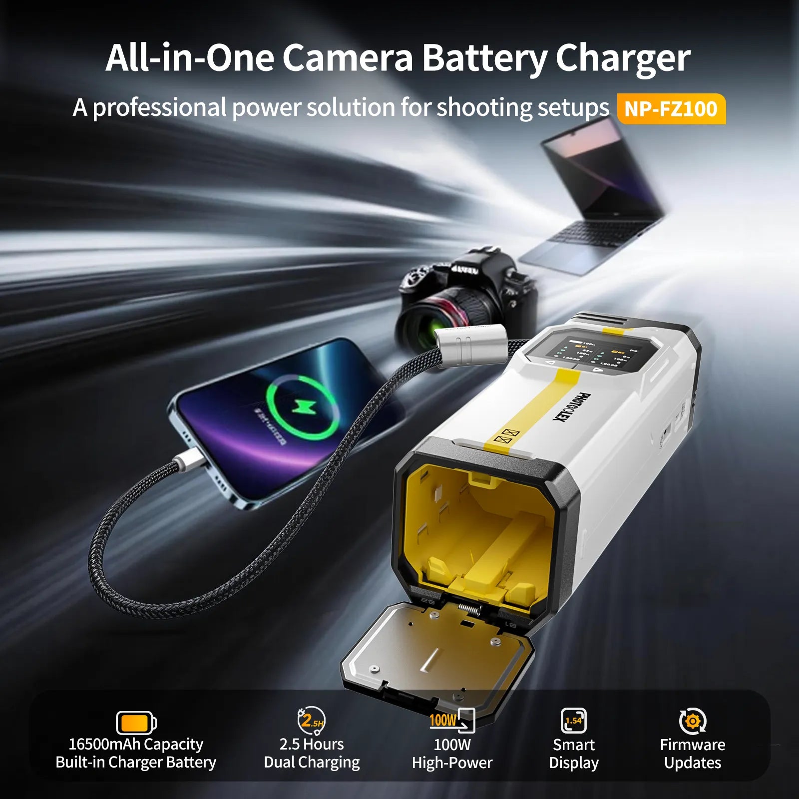 PHOTOOLEX BB Pro Camera Battery Charger & Power Bank - Photoolex