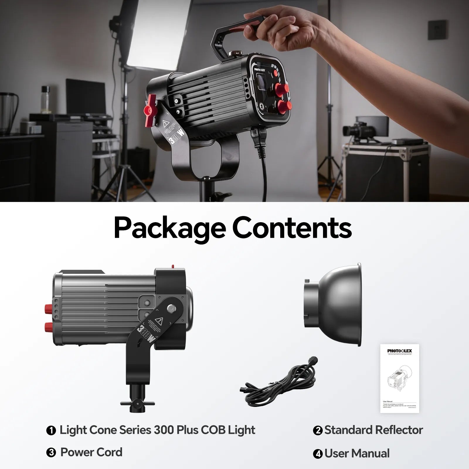 PHOTOOLEX CONE 300W PLUS COB Video Light - Photoolex