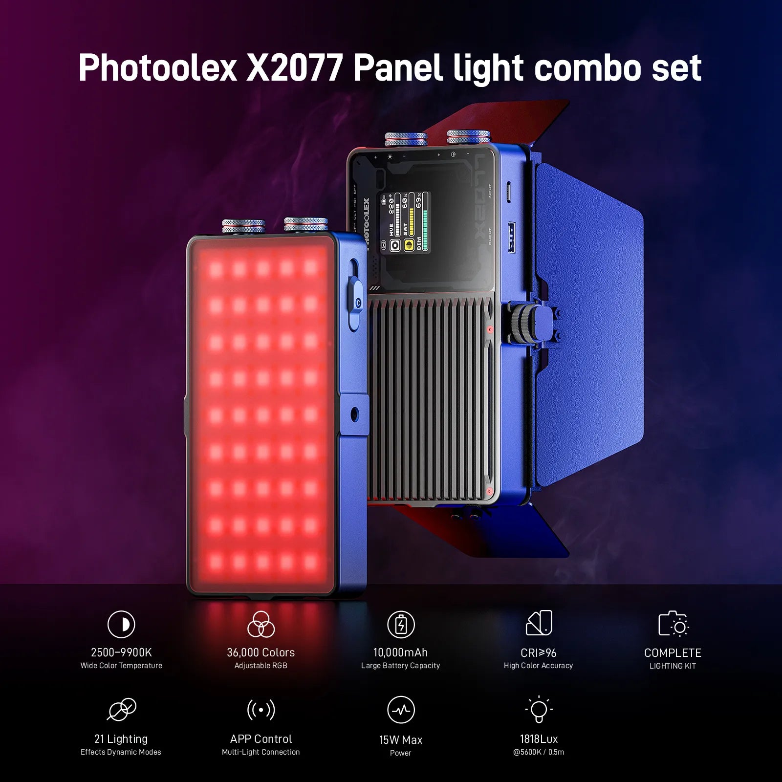 Photoolex X2077 面板燈 - Photoolex