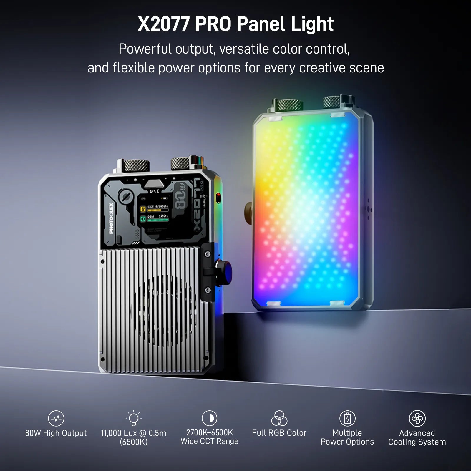 Photoolex X2077 Pro Panel Light - Photoolex