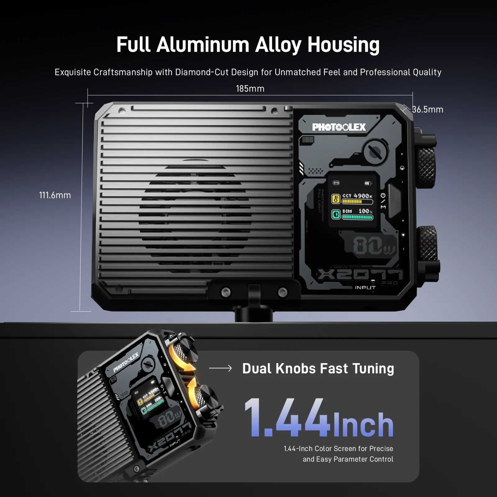 Photoolex X2077 Pro 面板燈 - Photoolex