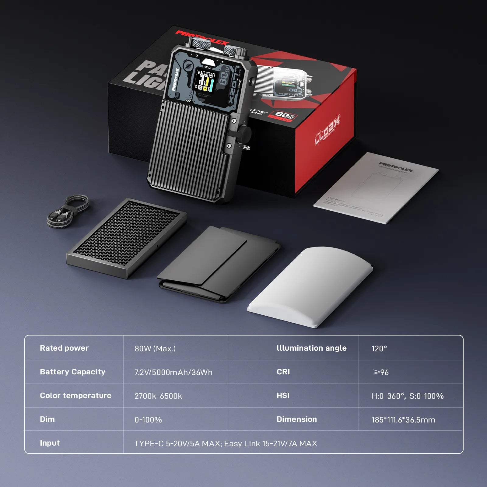 Photoolex X2077 Pro 面板燈 - Photoolex