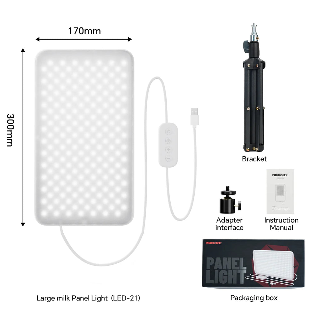 PHOTOOLEX MilkGlow Pro Soft Panel Light Kit