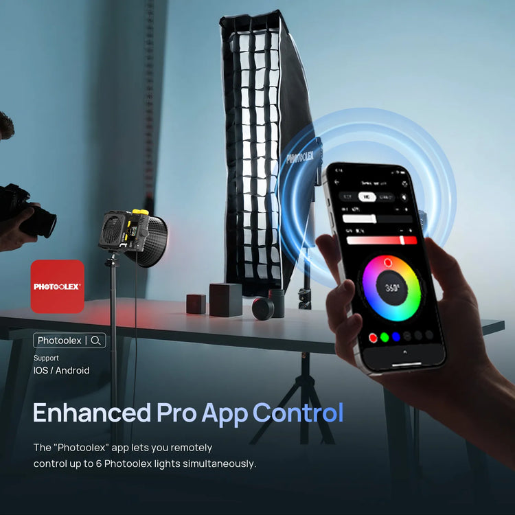 PHOTOOLEX Q100C 100W RGB COB 燈 - Photoolex