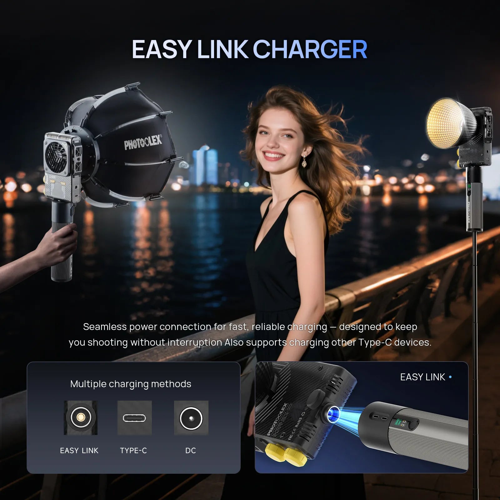 PHOTOOLEX Q100C 100W RGB COB 燈 - Photoolex