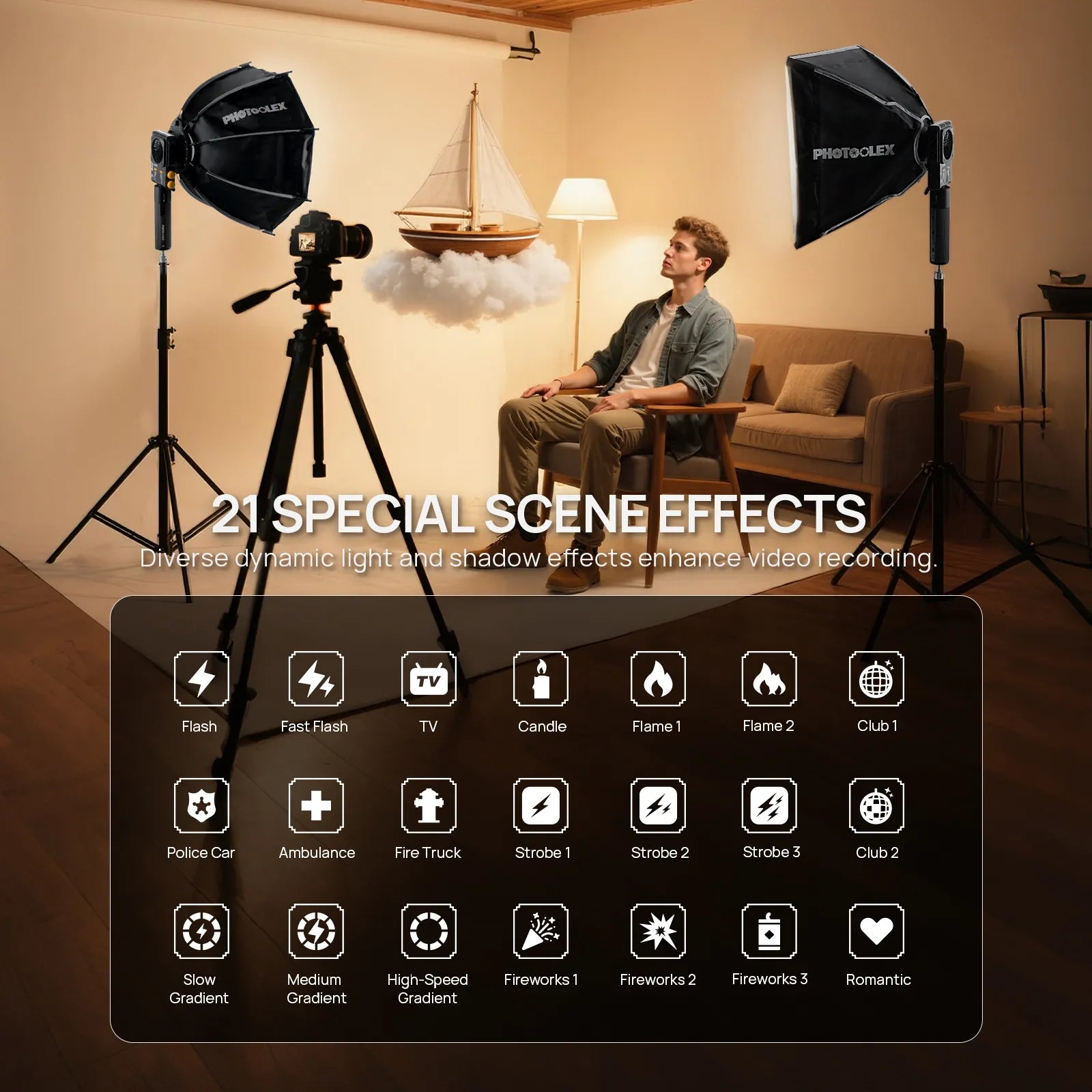 PHOTOOLEX Q100C 100W RGB COB 燈 - Photoolex