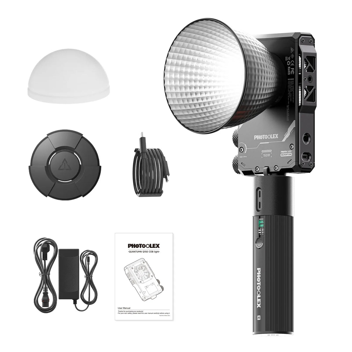 Photoolex ⭐ 15th Anniversary Full-Metal Edition ⭐ — Quantum Q150 150W COB Light