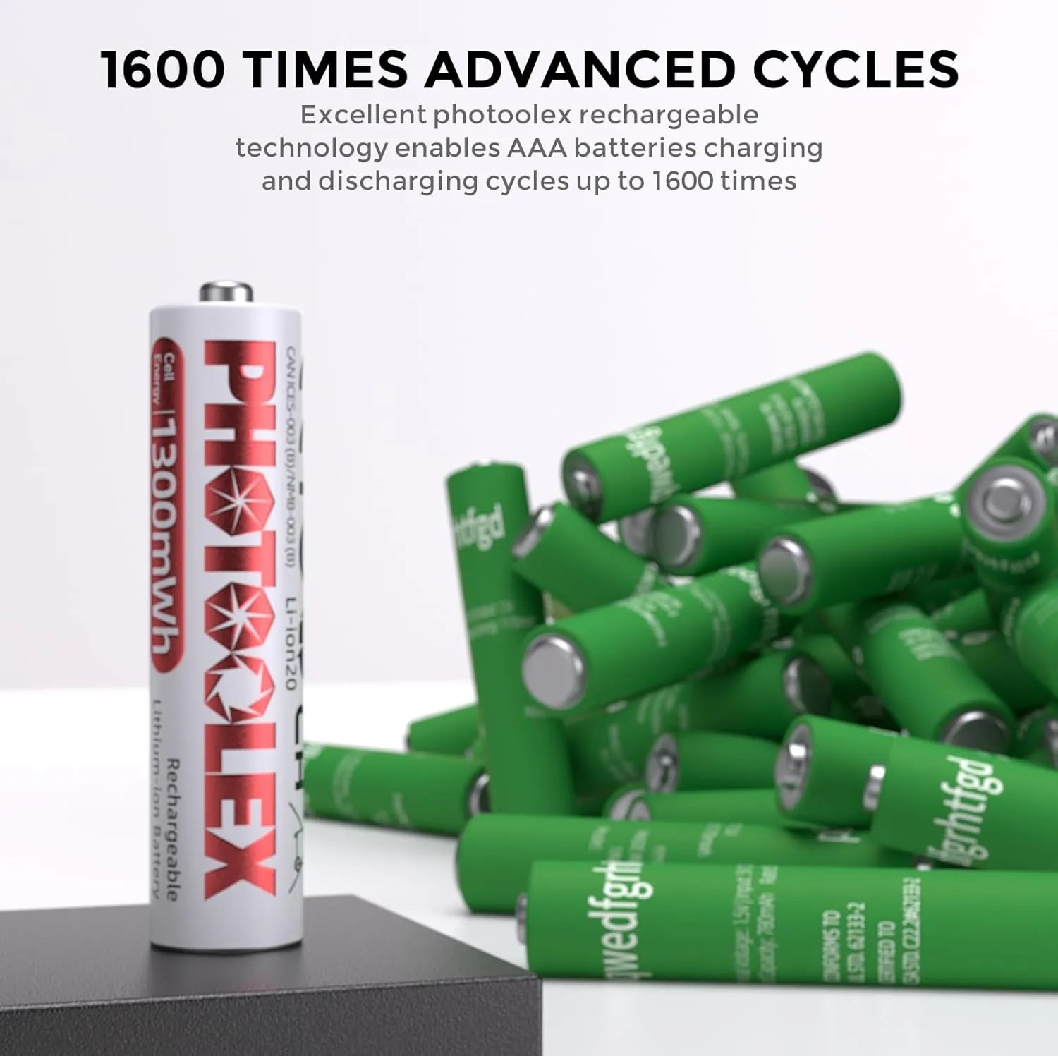 PHOTOOLEX 1.5V AAA 可充電鋰離子電池充電器套裝 - Photoolex