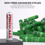 PHOTOOLEX 1.5V AAA 可充電鋰離子電池充電器套裝 - Photoolex