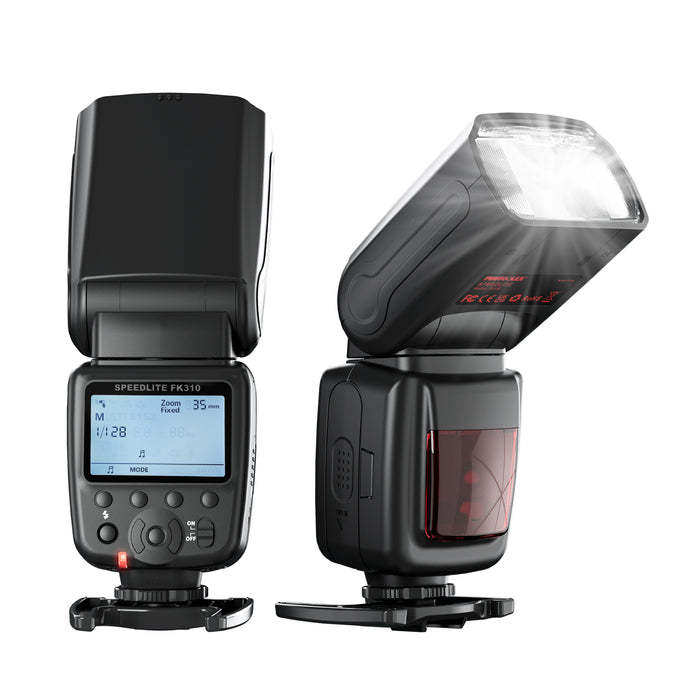 PHOTOOLEX FK310 相機閃光燈 Speedlite 適用於佳能、尼康、索尼、奧林巴斯、富士和其他單反相機