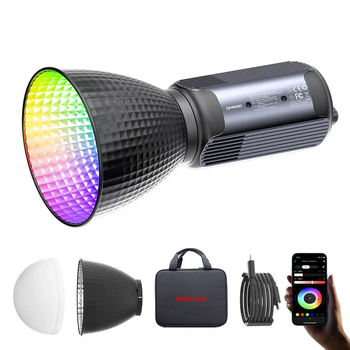 PHOTOOLEX Q40C 45W RGB LED 視頻燈 - Photoolex