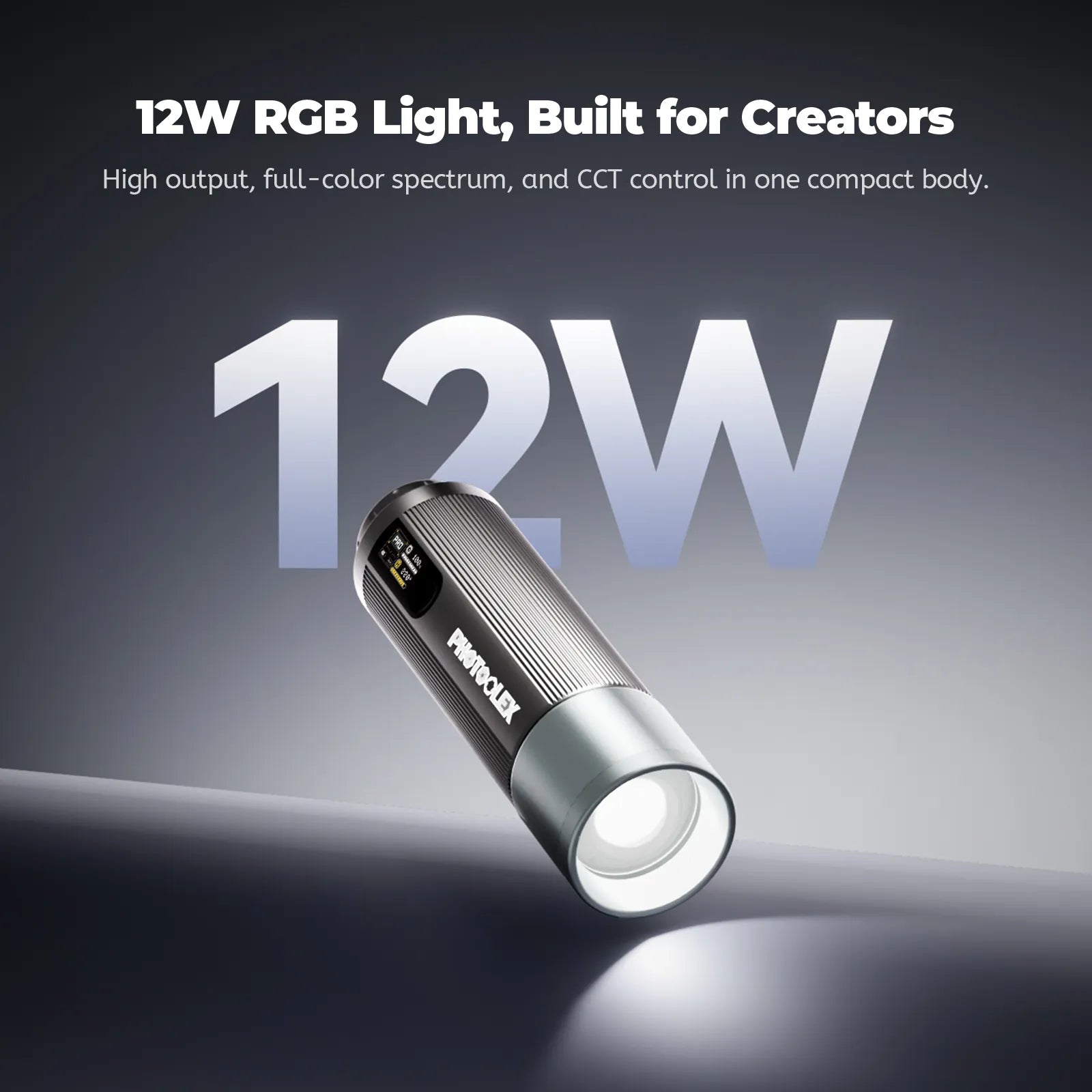 PHOTOOLEX PRO 12W 便攜式攝影聚光燈套裝 - Photoolex