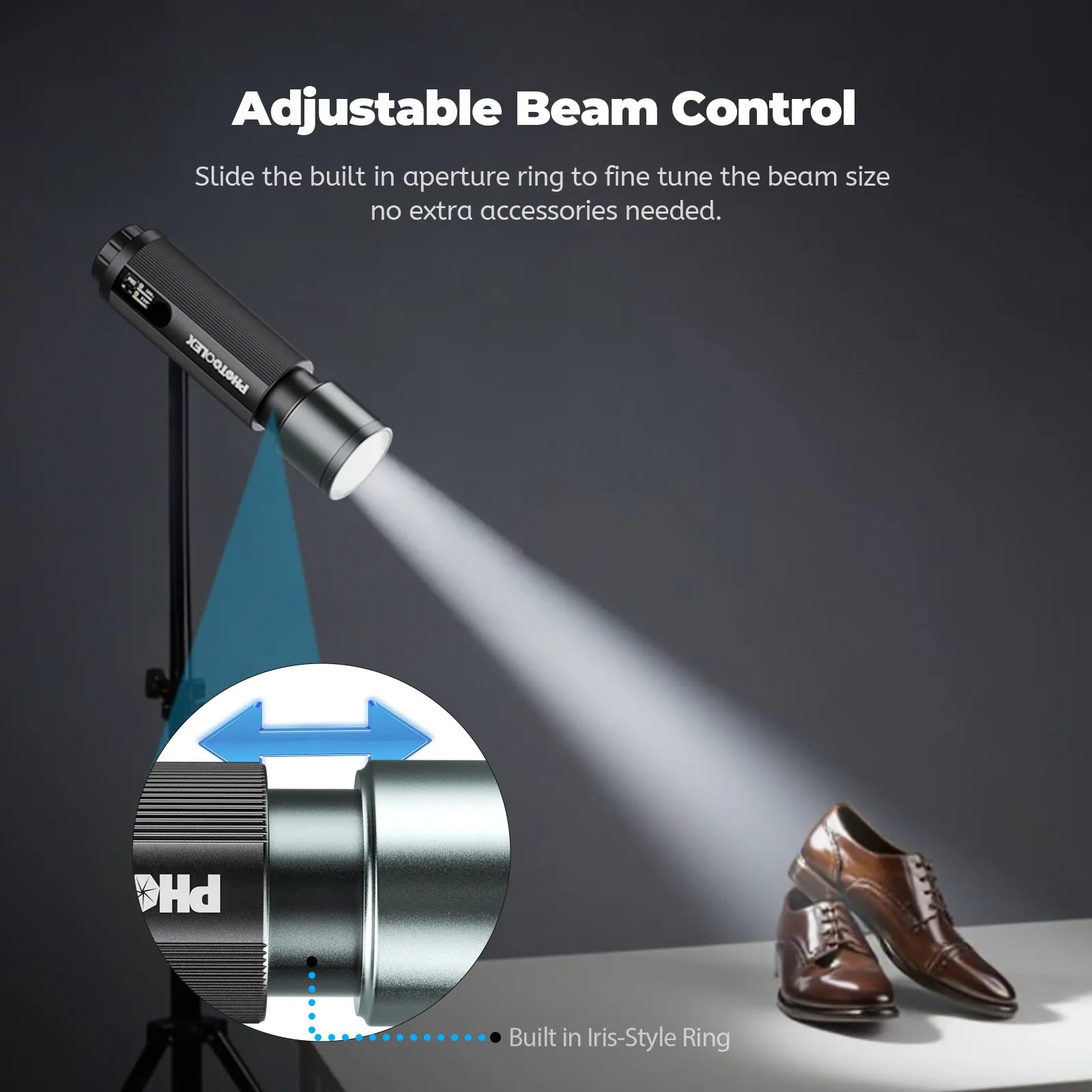 PHOTOOLEX PRO 12W 便攜式攝影聚光燈套裝 - Photoolex